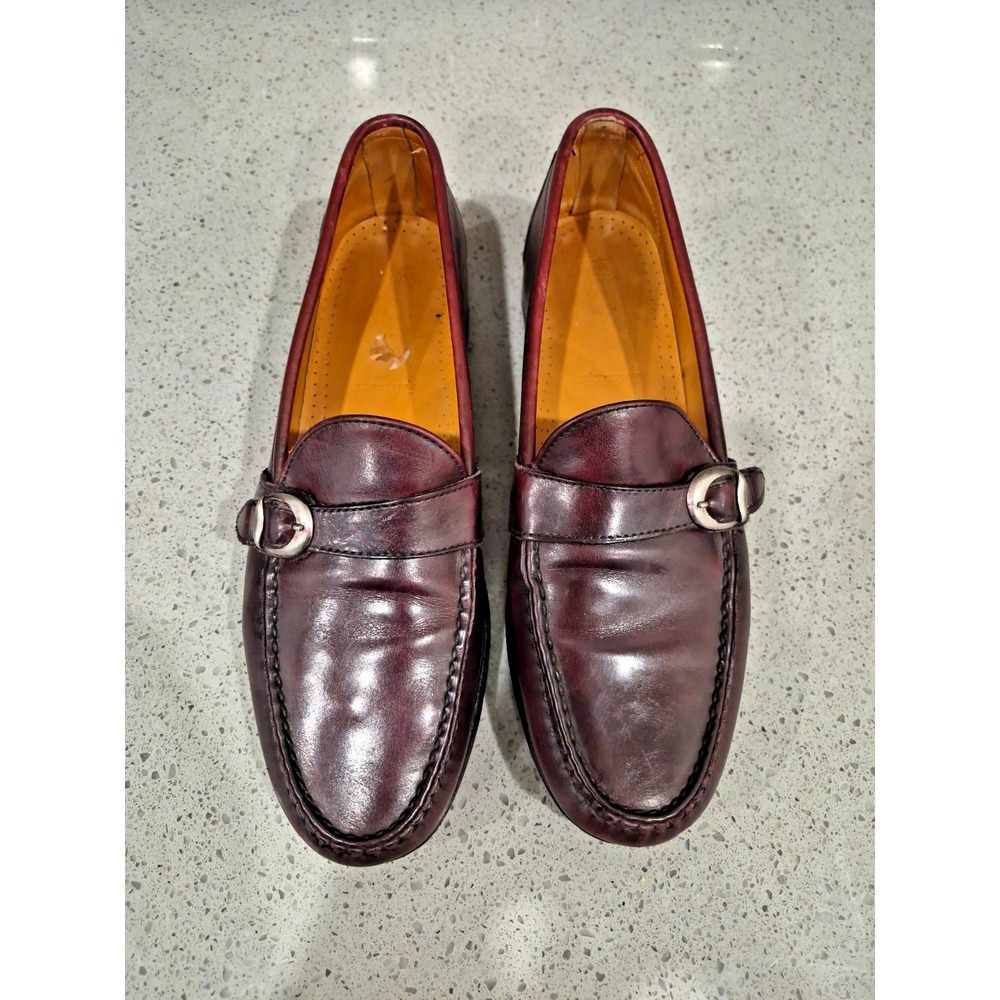 Allen Edmonds Rossano Style Shoes Men's US 10.5 Brown Leather Dress Monk Loafers
